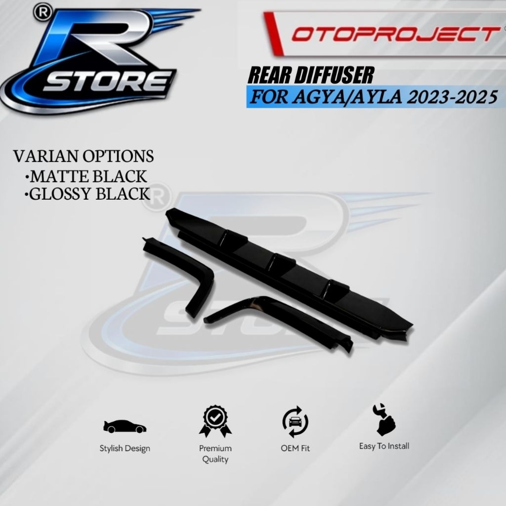 OTOPROJECT Sport Rear Diffuser – Diffuser Belakang All New Agya / Ayla 2023–2026
