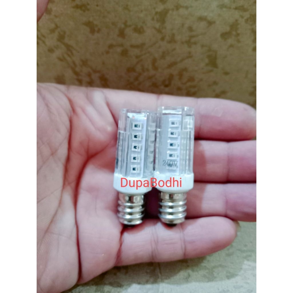 lampu led warna merah model jagung / lampu altar sembahyang / lampu sembahyang