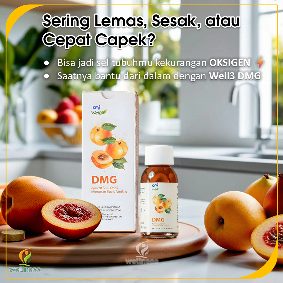 CNI Well3 DMG – Suplemen Spray DMG untuk Imun, Energi & Oksigen Tubuh | 30ml