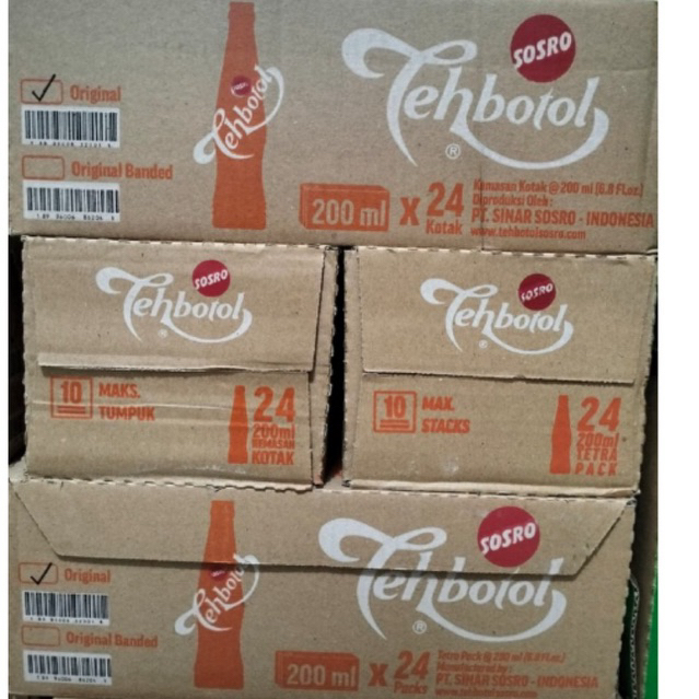 Teh Botol Kotak 200ml 1Dus isi 24kotak