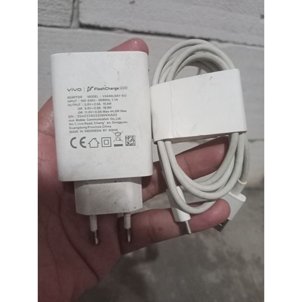 CHARGER ORIGINAL BAWAAN HP VIVO 44W MAX