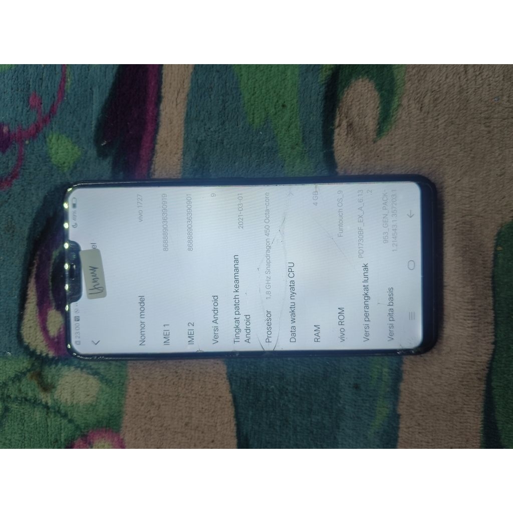 vivo v9 minusan lcd