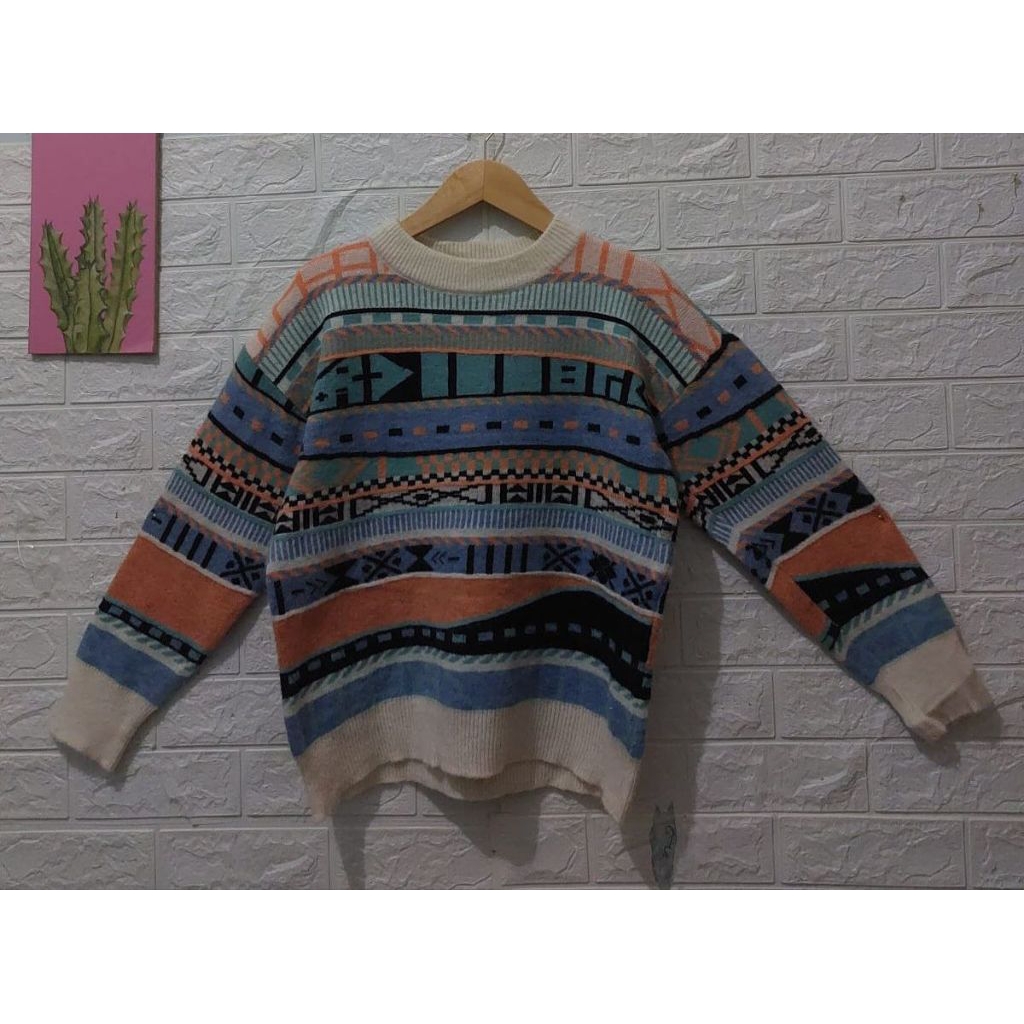 Sweater Rajut Motif Ala Coogi