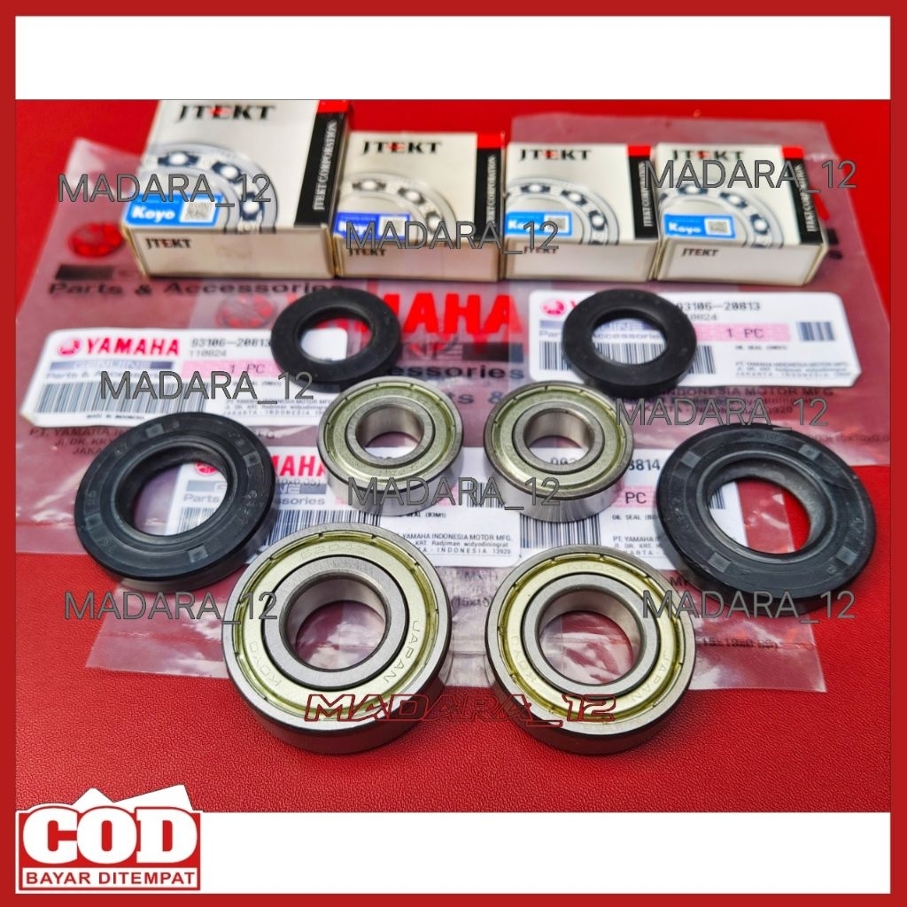 Bearing Dan Seal Roda Fullset Koyo Japan Depan Belakang Yamaha Wr 155Cc/Karet Seal Sil Penutup Tutup