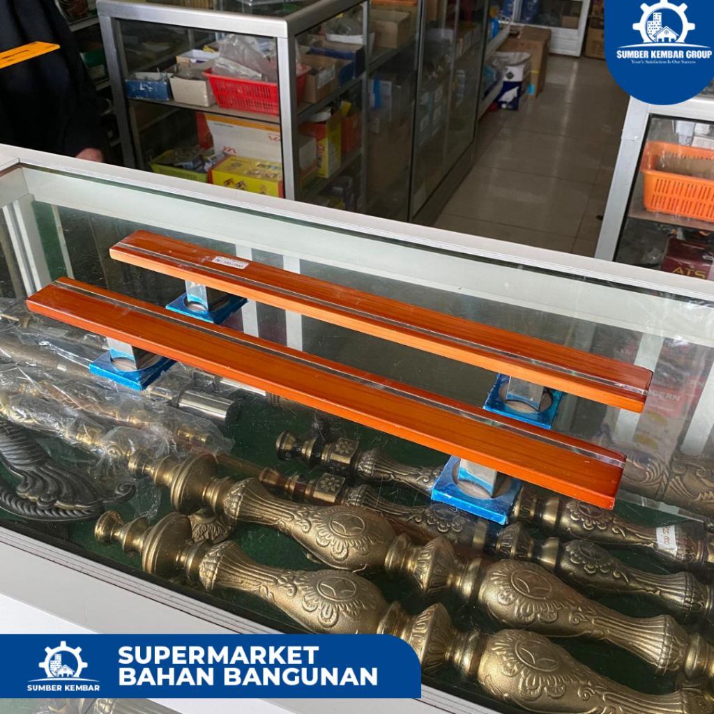 Gagang Pintu Rumah Stainless Minimalis 40 CM COKLAT NATURAL