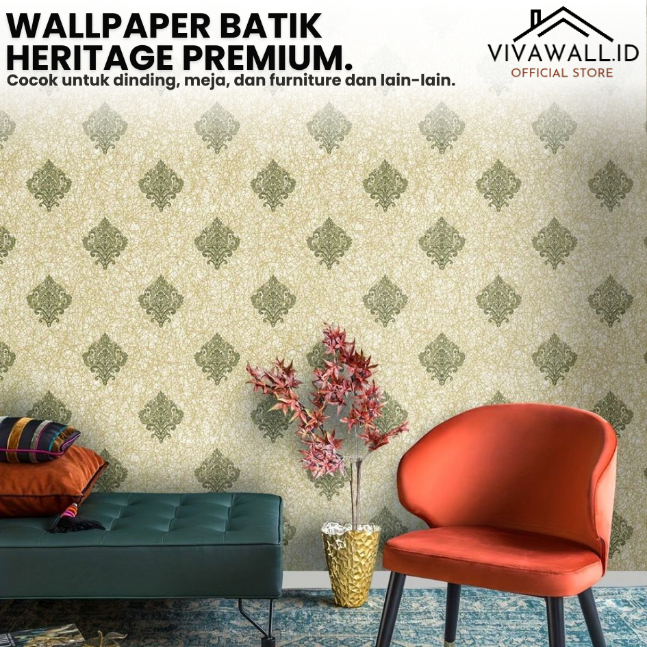 Wallpaper Dinding Stiker Vintage Batik Classic Mewah Luxury COD Klasik Old Money CY GH039 GH023 GH02