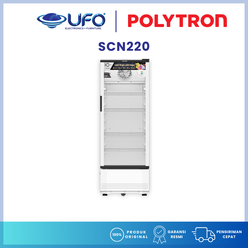 Polytron Showcase Kapasitas 230 Liter 4 Rak SCN220