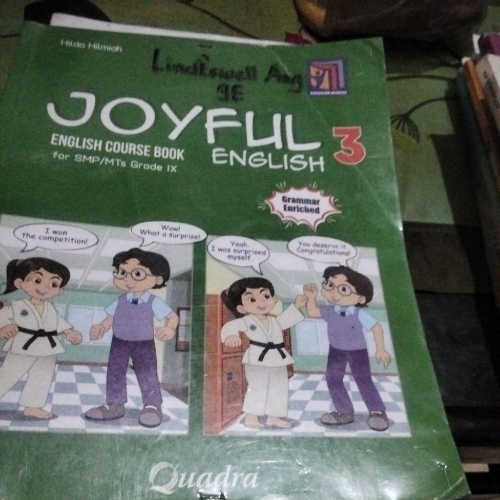 Buku joyful English 3 SMP kurikulum merdeka quadra