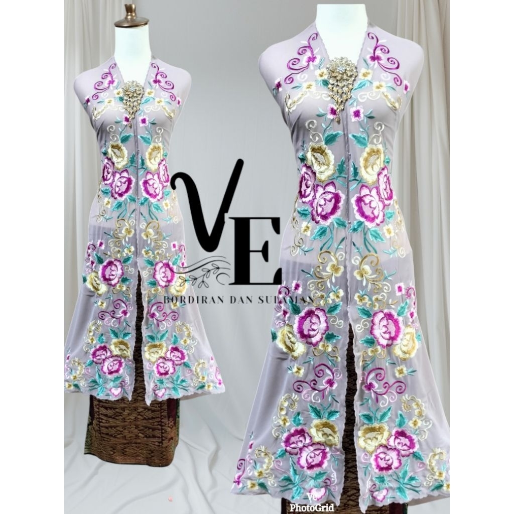 Kebaya bordir/long abaya/bordir Padang/kebaya Padang/baju Suji/baju bordir padang