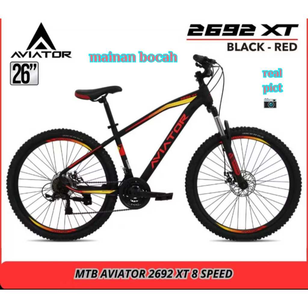 sepeda gunung mtb 26 aviator 2692 XT terbaru sepeda gunung mtb