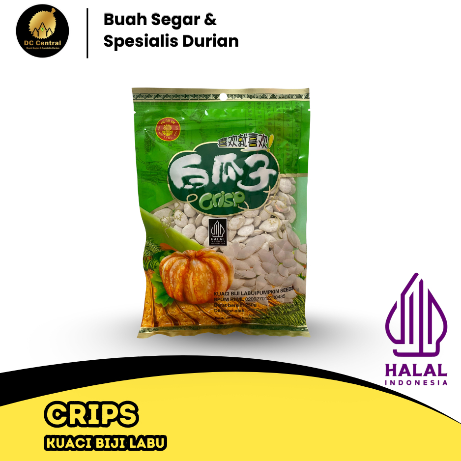 Crips Kuaci Biji Labu Putih Premium 250gr HALAM BPOM