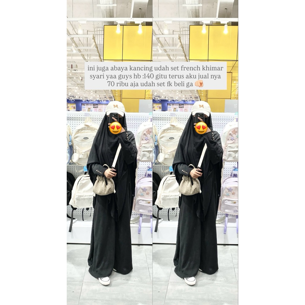 abaya kancing set fk