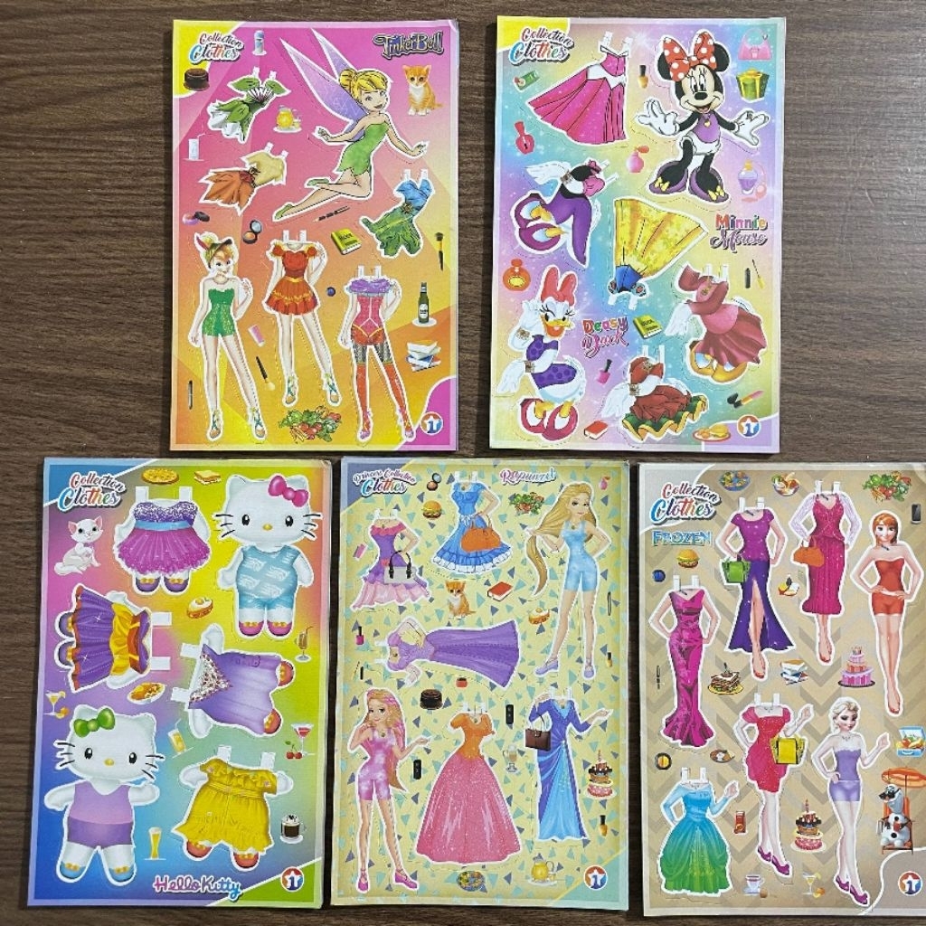 50 Pcs Bongkar Pasang Tanggung Baju Bajuan Kertas Grosir Murah