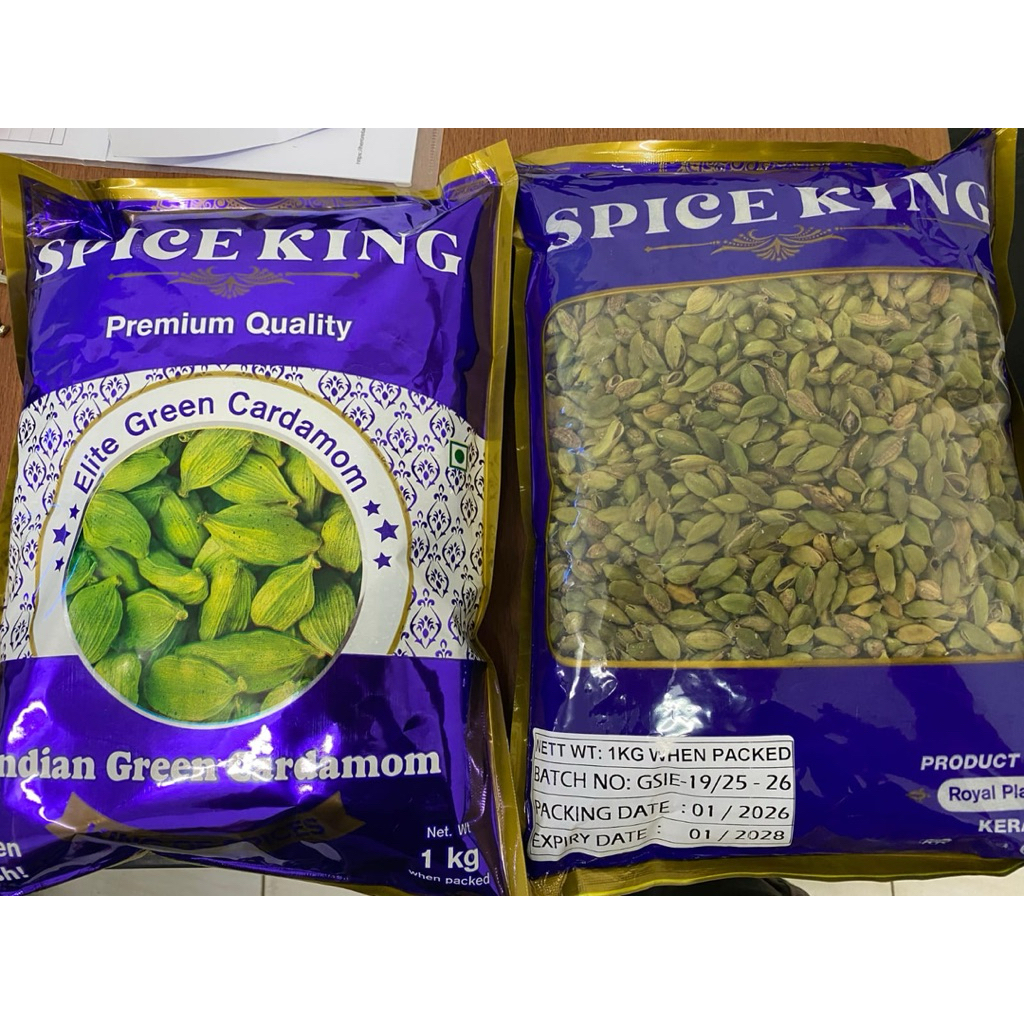 Kapulaga Hijau india 1 kg , Green Cardamom 1 kg jamin quality packing ori