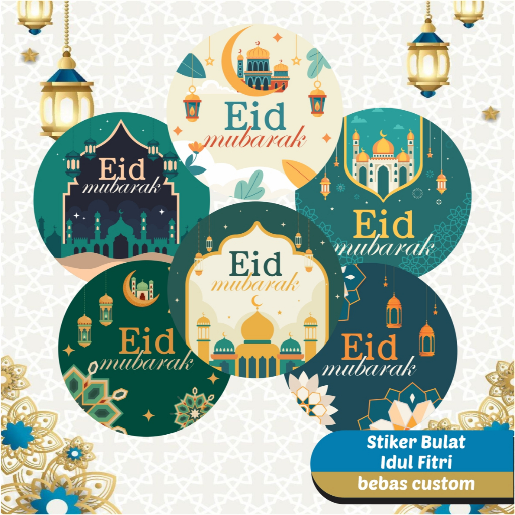STIKER BULAT IDUL FITRI STIKER TOPLES LEBARAN IDUL FITRI