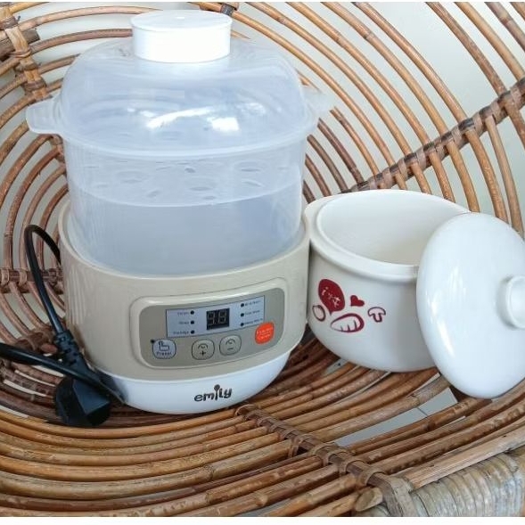 Emily Slow Cooker MPASI 1 Liter Preloved - Kapasitas Besar, Nutrisi Terjaga, Preset Otomatis