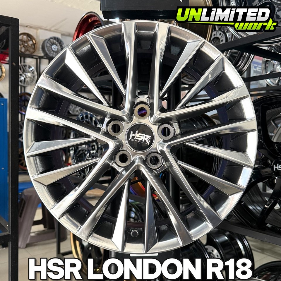 Velg HSR LONDON R18 Lebar 7 ET 45 PCD 5X114,3  Velg Untuk Lexus Mazda3 Innova Rush HRV Alphard Voxy