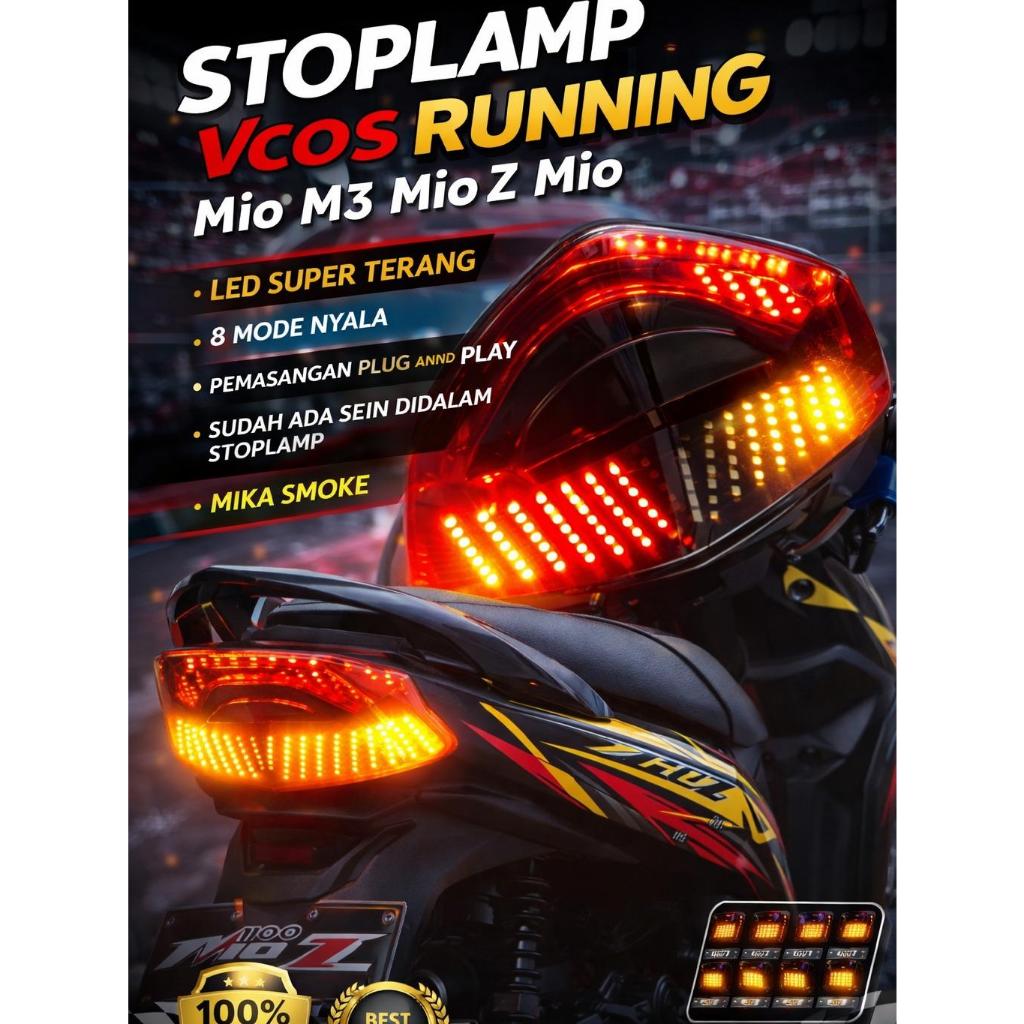Stoplamp running mio m3 mio z vcos lampu rem belakang 3in1 with sein led lampu smoke