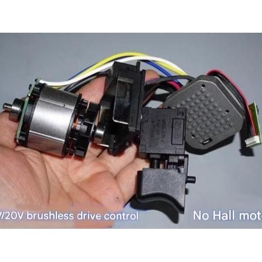 Paket Dinamo Motor Brushless 18V 20V Set Driver & Switch (8822)