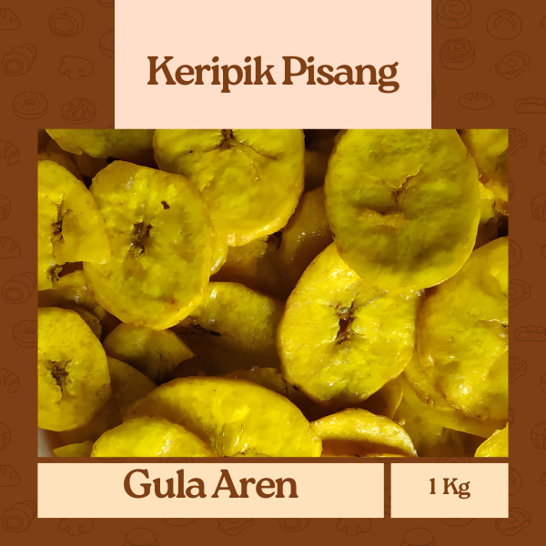 Keripik Pisang Bulat Koin Manis Gula Aren Renyah 1 Kg | Keripik Pisang Bulat Koin Manis Gula Aren