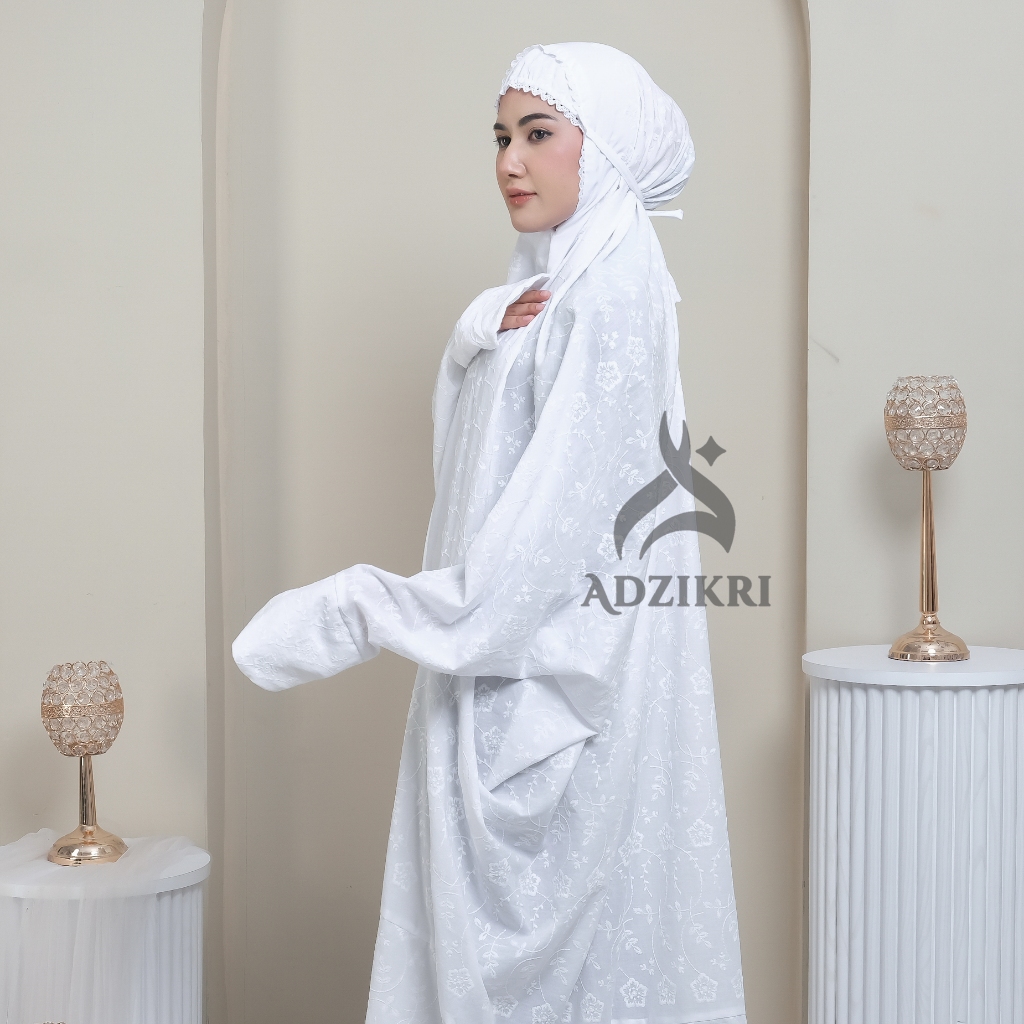 ADZIKRI - Mukena Dewasa Premium Terusan Katun Paris Anbiya