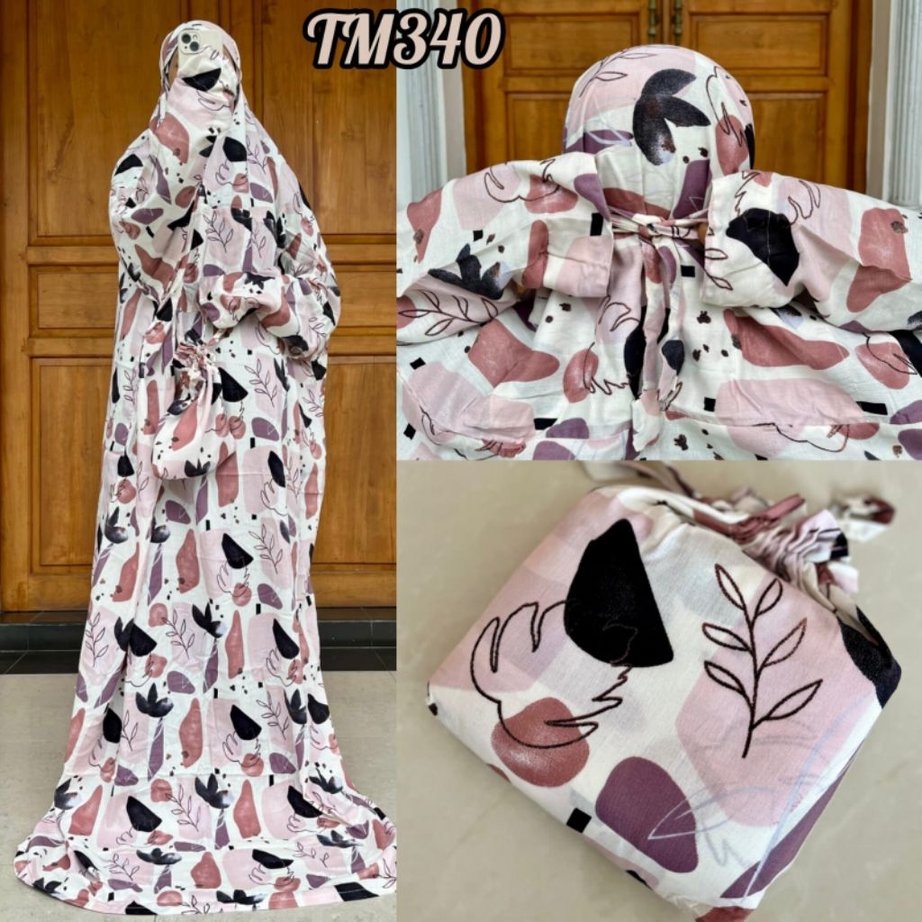 Mukena Rayon Dewasa Motif TM340 Terusan Hadramaut Travel