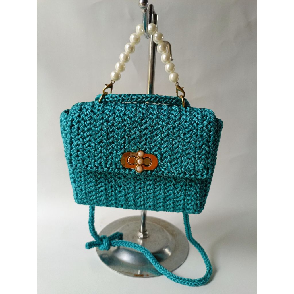 Tas Rajut Biru Tosca by YS gallery