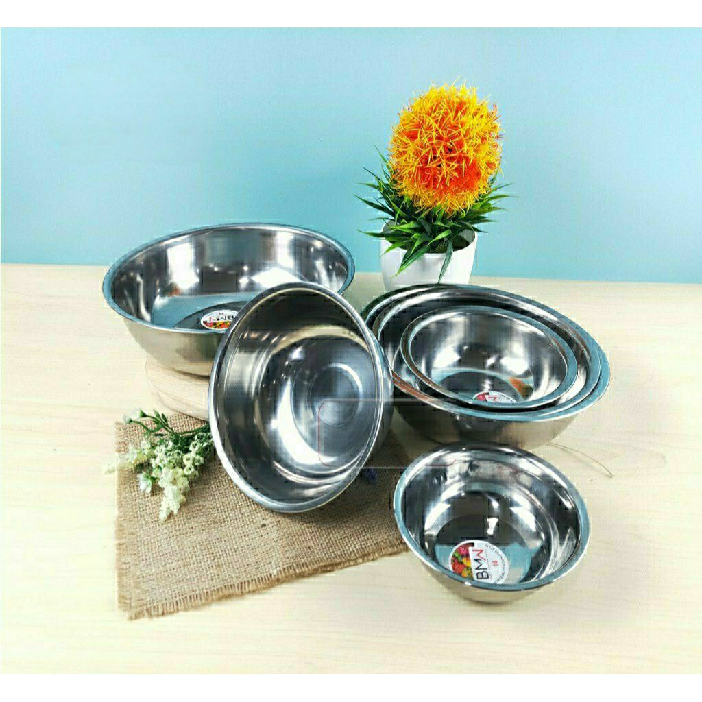 Mangkok Stainless Kobokan Kecil Baskom Stenlis