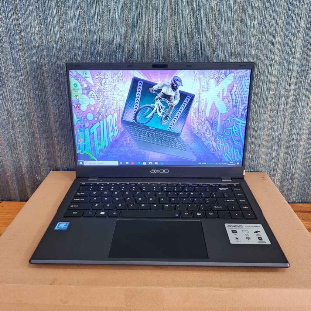 Laptop Axioo Mybook Hype 10, Seri Baru, Super Slim, Lengkap, Grey