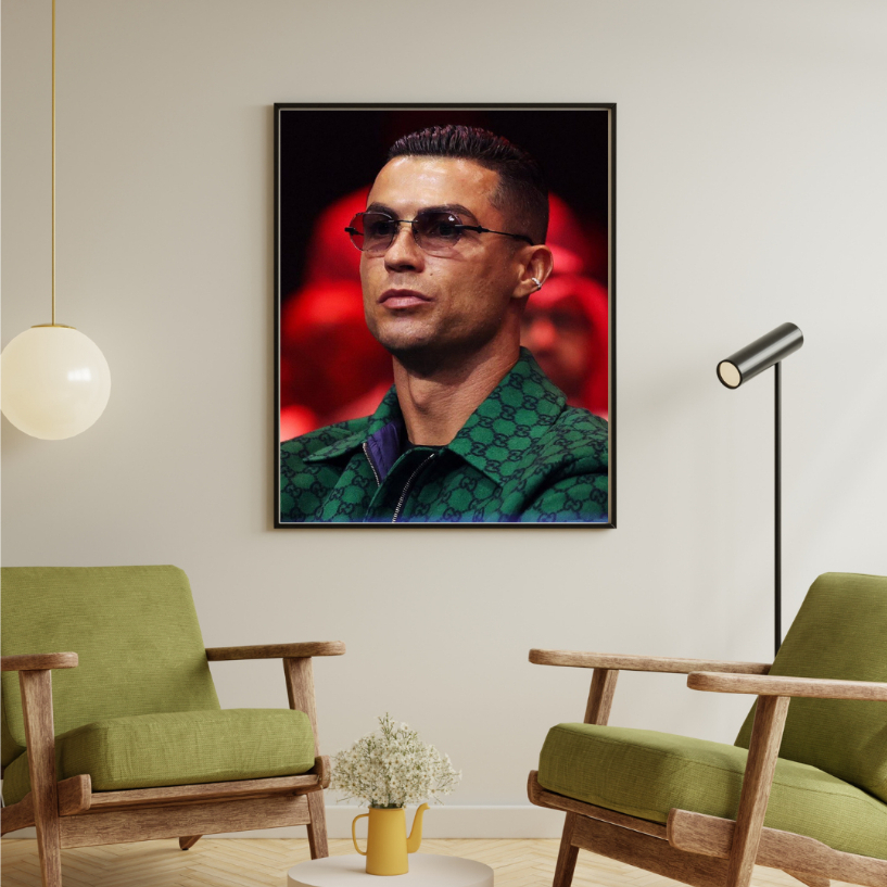 WALL DECOR KLUB, PEMAIN BOLA CUSTOM | Poster Lukisan Kayu Hiasan Dinding Klub, Pemain Bola Spanram P