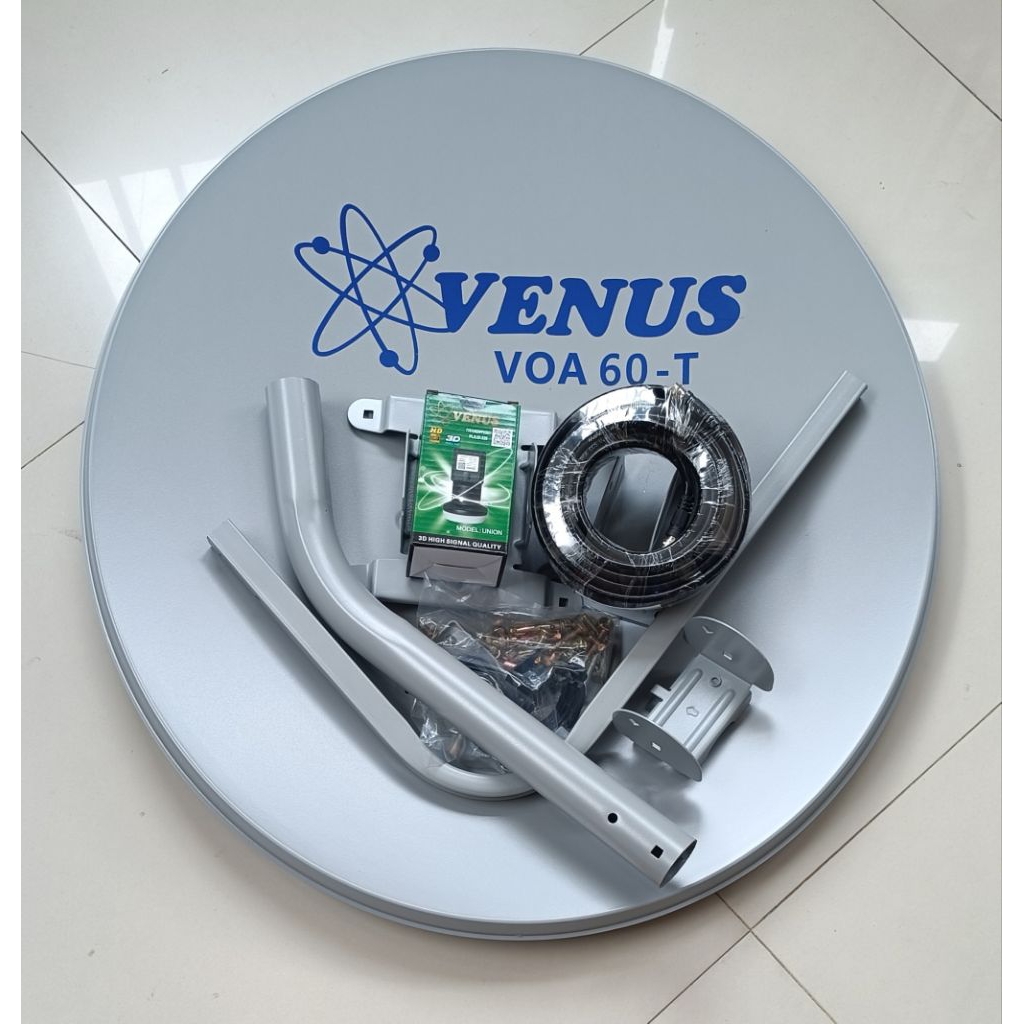 Antena Parabola mini 60cm Abu abu venus+LNBF+kabel