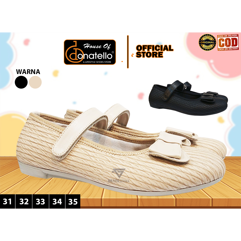 DONATELLO DD Sepatu ballet flat shoes anak perempuan casual anti slip ringan original