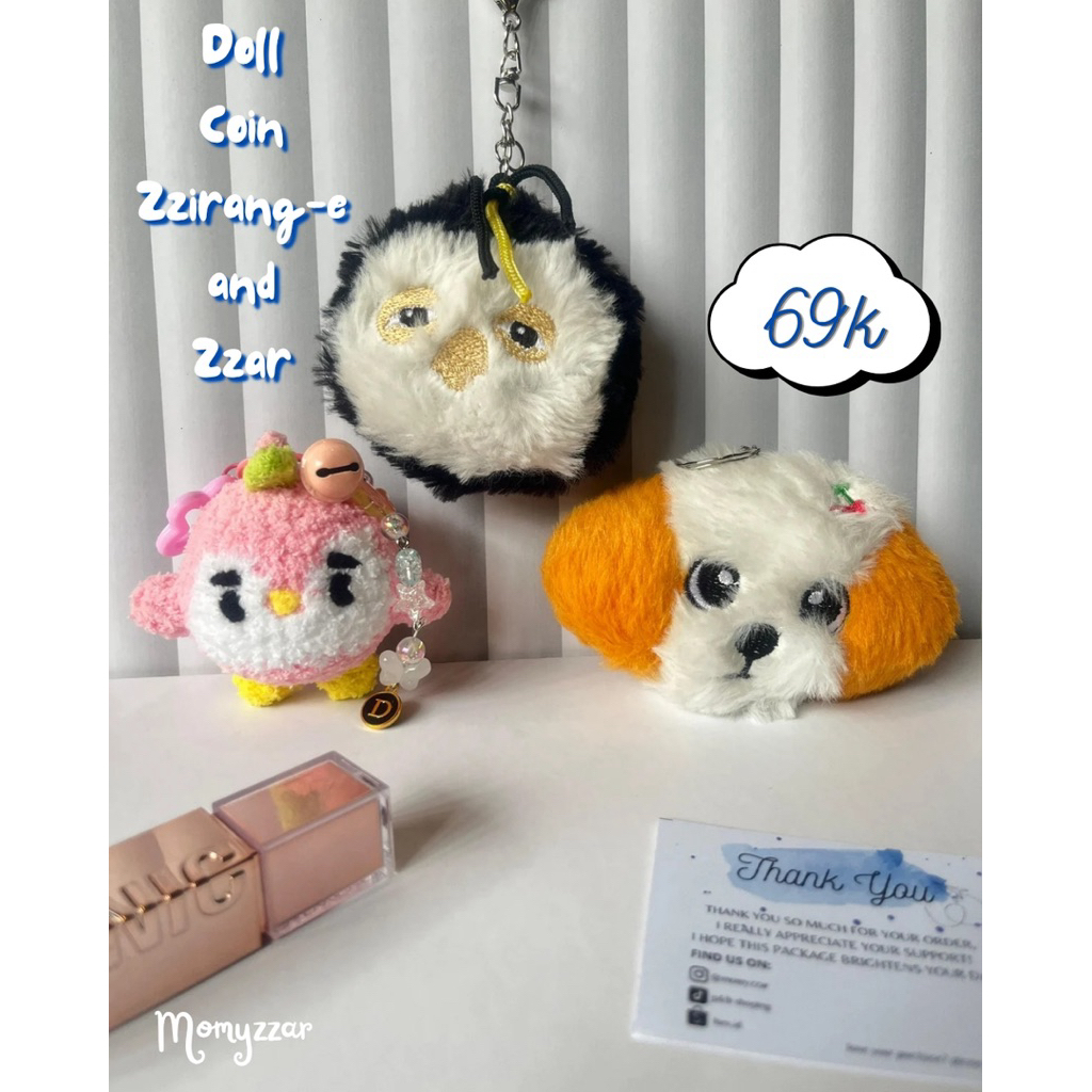 EXO merch Doll Coin Zzirang-e and zzar