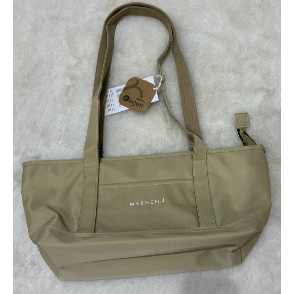 MHJ Tote Bag Nylon Shoulder Bag Khaki Premium Fashion Bag Korea