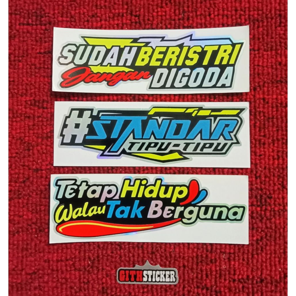 Sticker Stiker Kata Kata Keren Cutting Motor