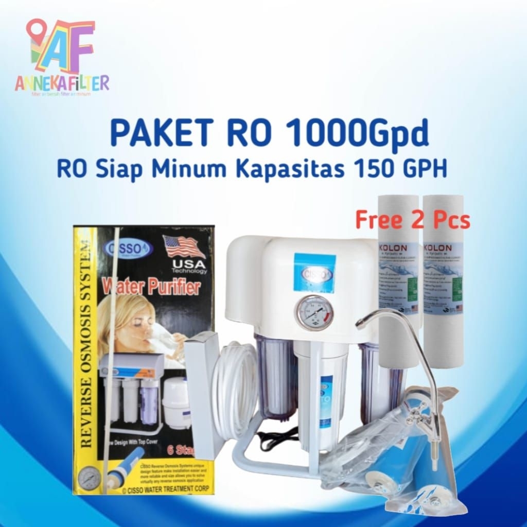 Mesin RO Merek CISSO 1000 Gpd SIAP PAKAI Air Minum Kebutuhan Anda