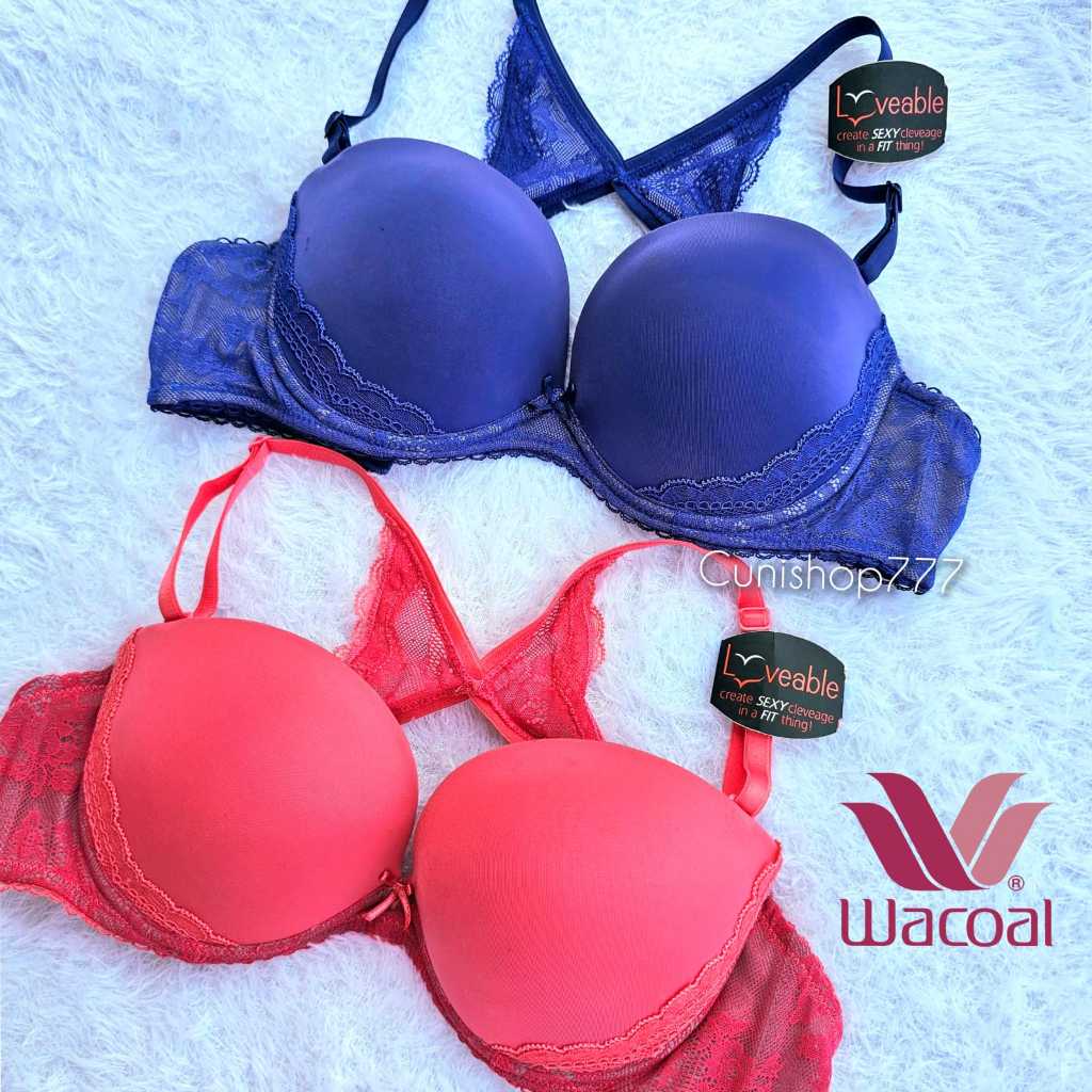 WACOAL BRA 1/2 CUP PAKAI KAWAT BUSA TEBAL PUSH UP 32A 32B 32C IB 4385 BH HALF BERKAWAT PUSHUP