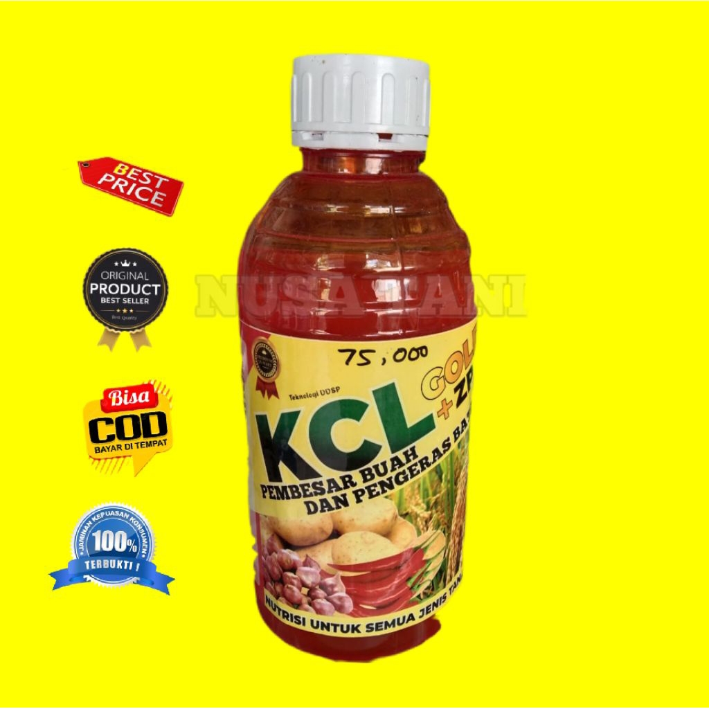 PUPUK KCL GOLD+ZPT 1 LITER NUTRISI UNTUK SEMUA JENIS TANAMAN