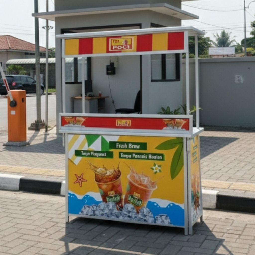 Booth Poetable / Gerobak Lipat - Es Teh Manis