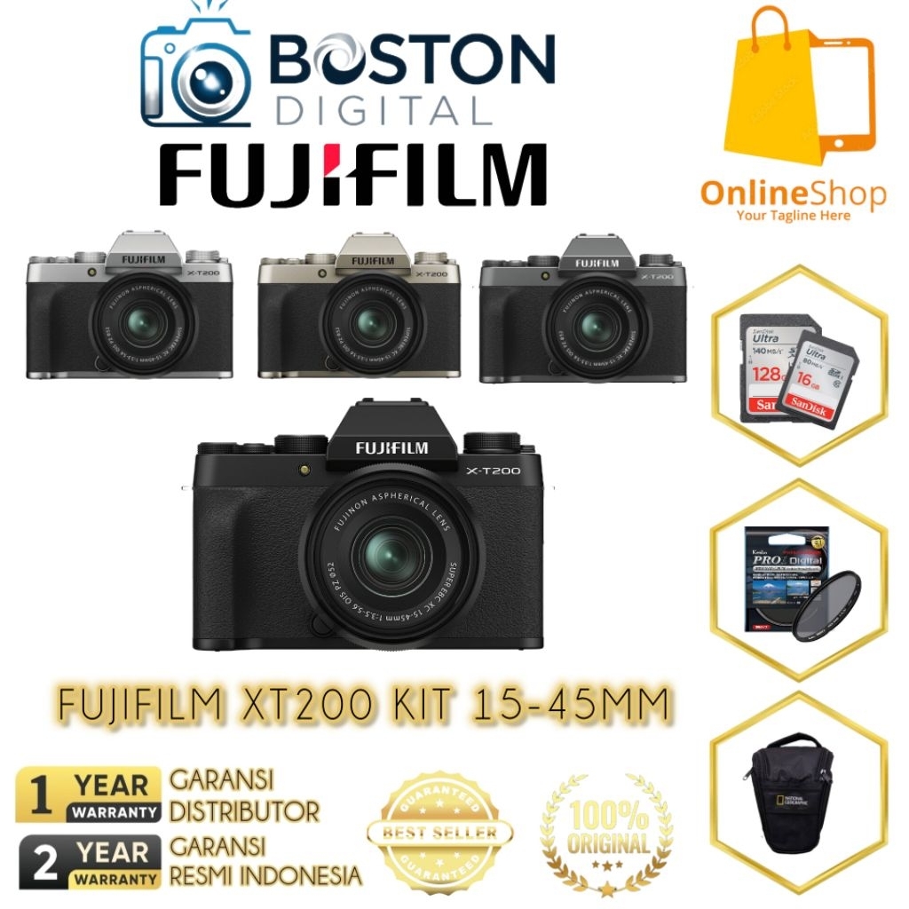 FUJIFILM XT200 KIT 15-45MM / CAMERA FUJIFILM X-T200 KIT 15-45MM