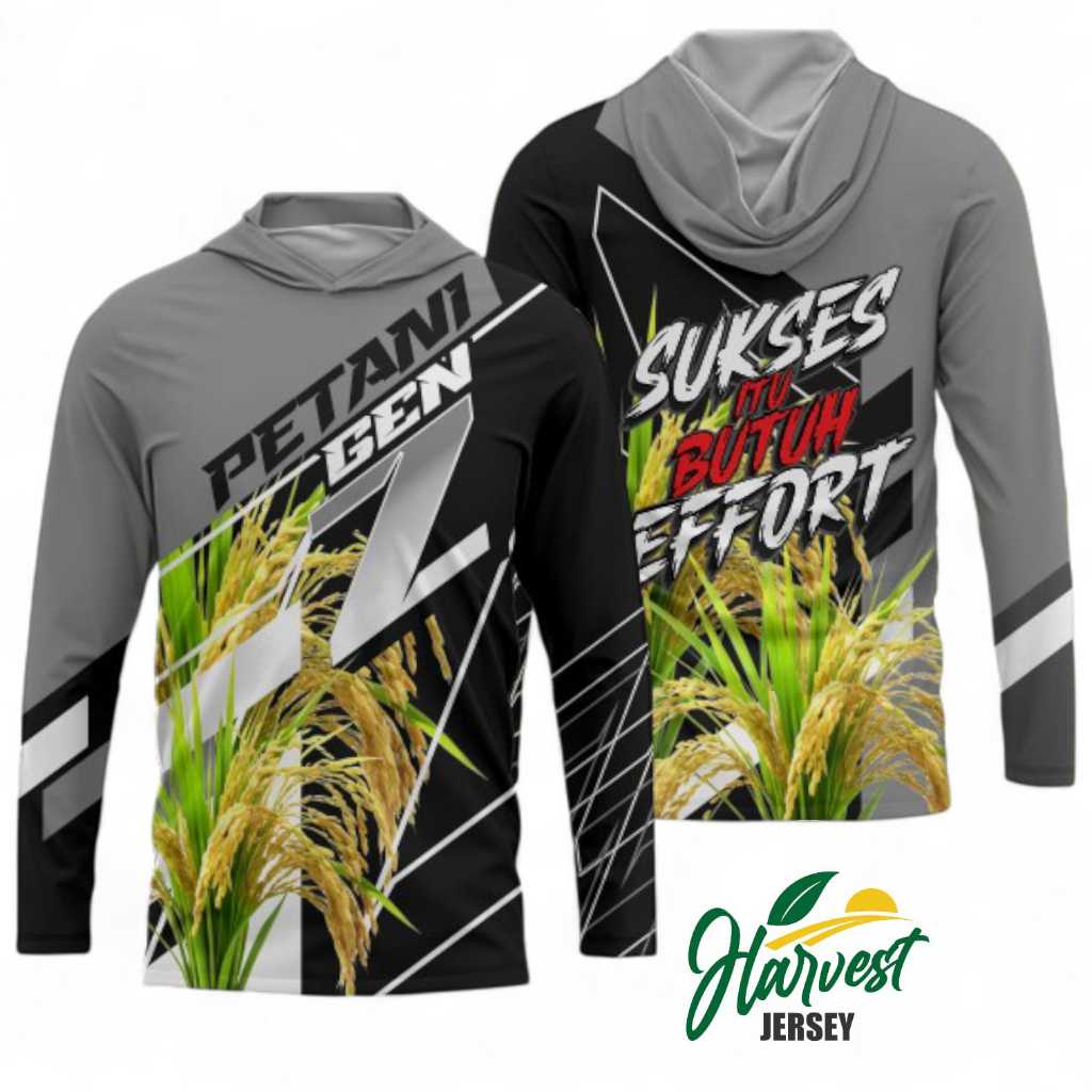 Kaos Jersey Petani GEN Z Milenial Petani Muda Baju Komunitas Lengan Panjang Full Printing Drifit Teb