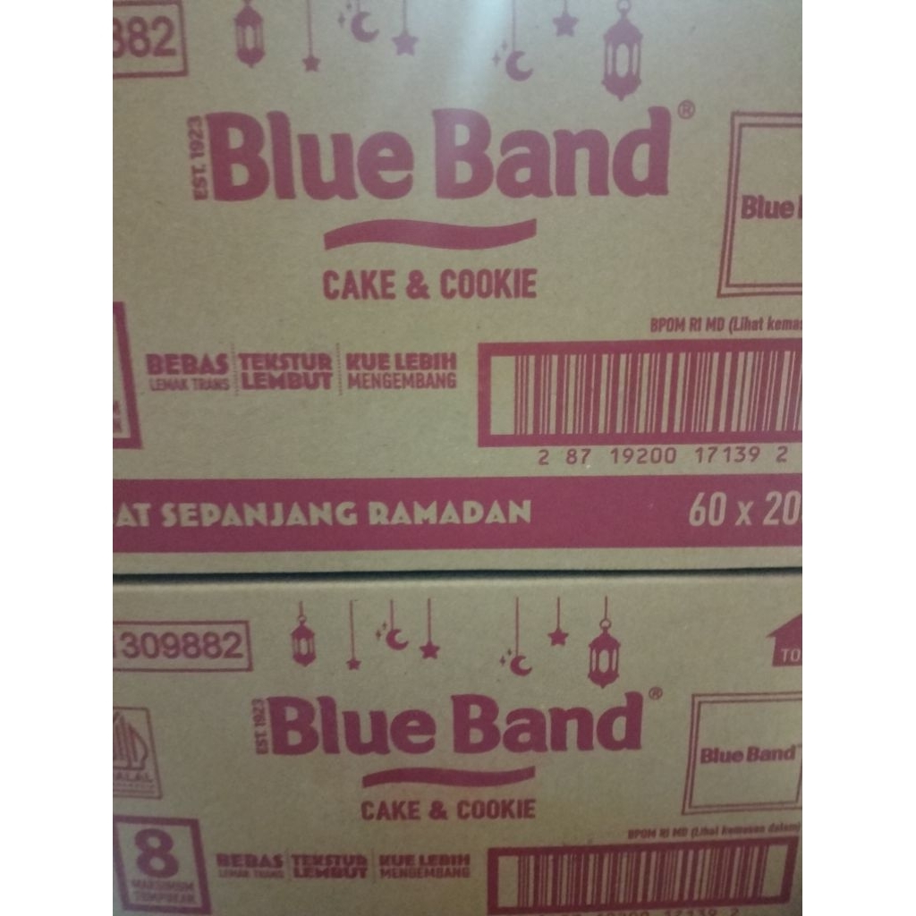 BLUEBAND SACHET BUTTER CAKE AND COOKIES 200GR 1DUS ISI 60PC. ED FRESH ORI