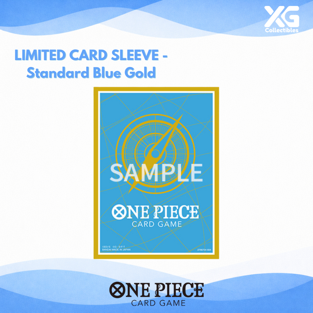 One Piece TCG Card SLEEVE Official Standard Blue Gold OP Card Game Official Bandai