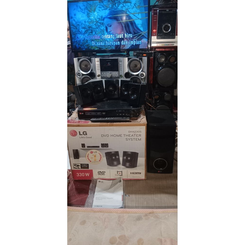 Dvd player home theater LG fullset normal