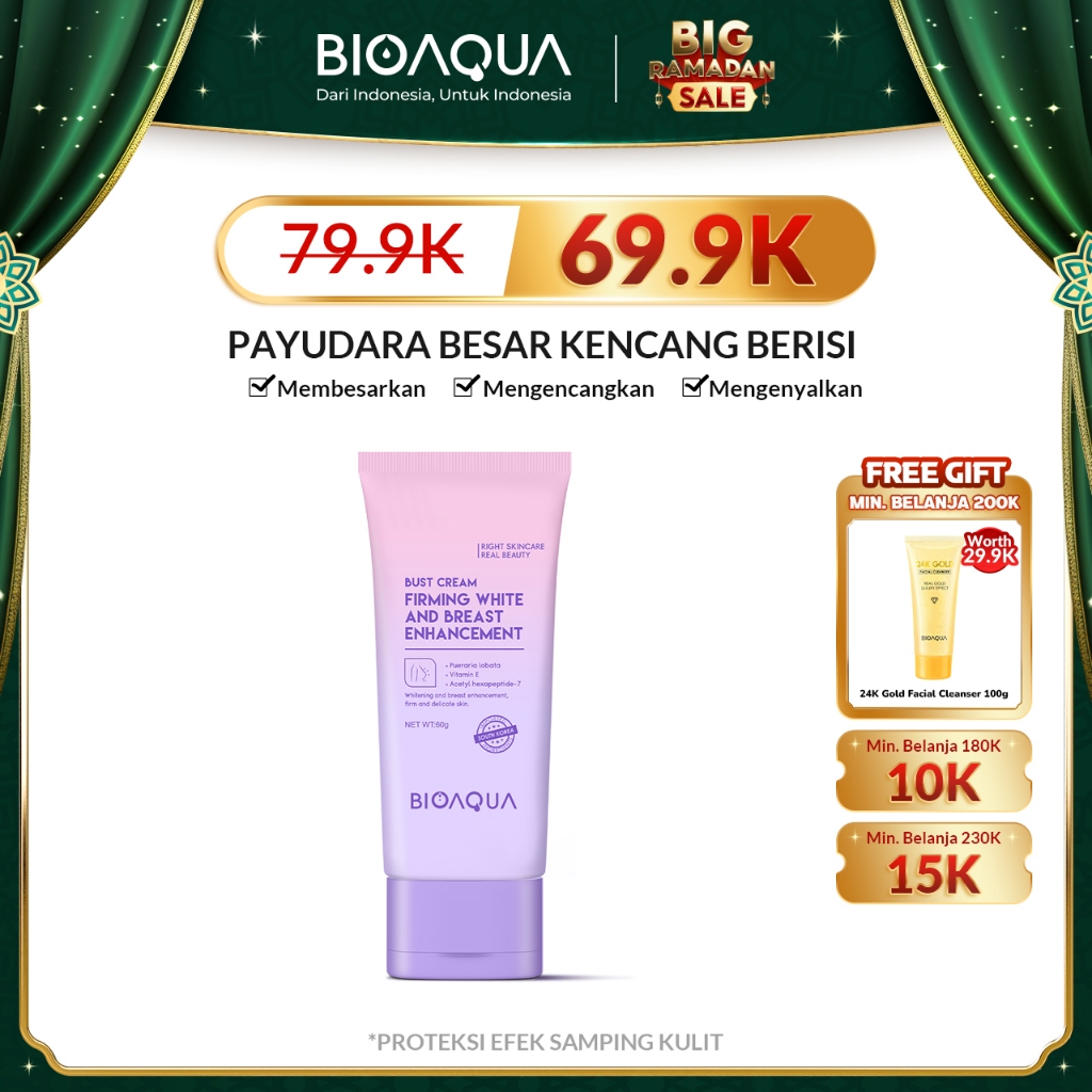 BIOAQUA Bust Cream Breast Cream / Krim 60g Pengencang Payudara