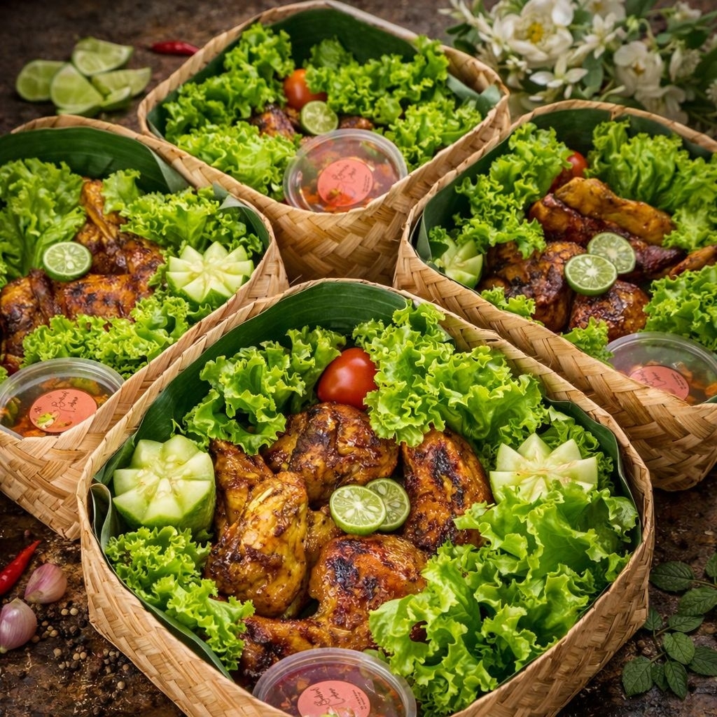 Hampers Ayam Bakar Edisi Ulang Tahun Ayam Bakar Que Kitchen / Bingkisan / Parcel Ayam Bakar 1 Ekor E