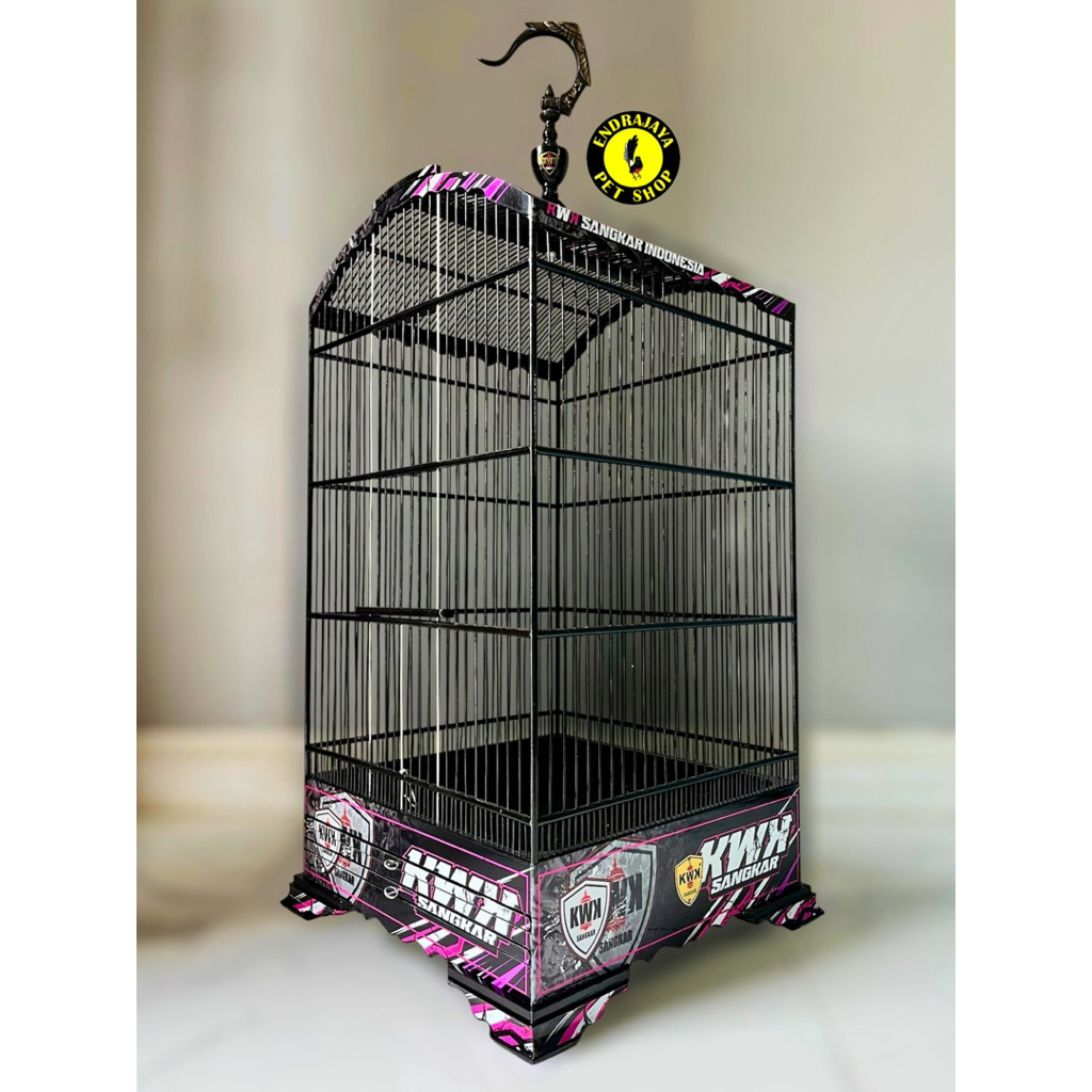 SANGKAR KHOSAN KWK 40x40cm HIGH QUALITY DECAL | KWK SANGKAR DECAL UNTUK BURUNG CENDET KACER CUCAK HI
