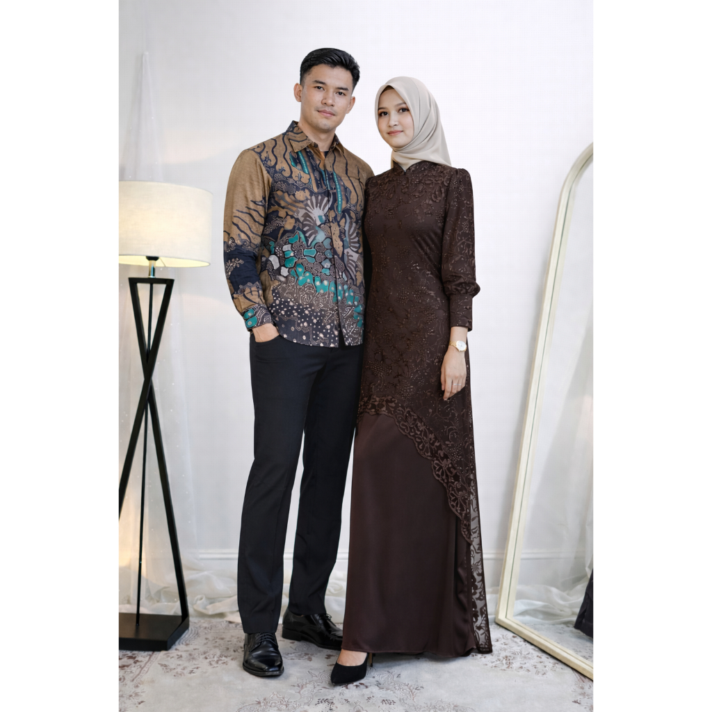 Set Couple Muslim Ramadhan Baju Muslim Pasangan Lebaran Simple Elegan Ready Jumbo XXL