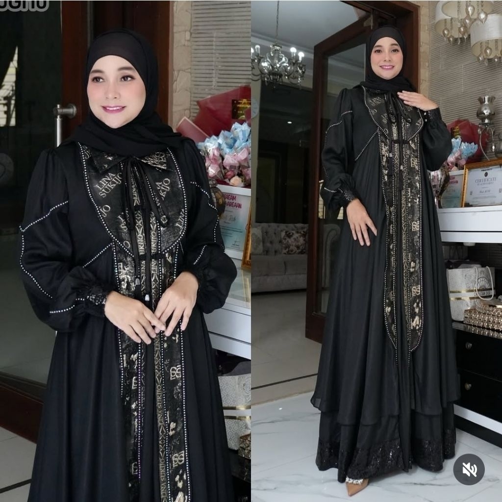 Lina Sukijo : Mayhara Gamis Set Scarf Size XL