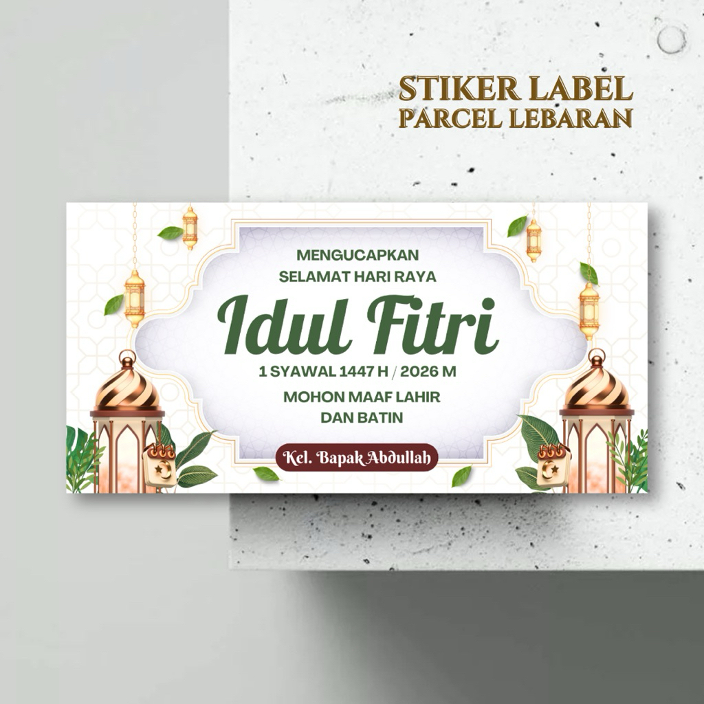 [20pcs] Stiker Ucapan Lebaran Idul Fitri / Stiker Parsel Box Lebaran Hari Raya / Stiker Bingkisan Id